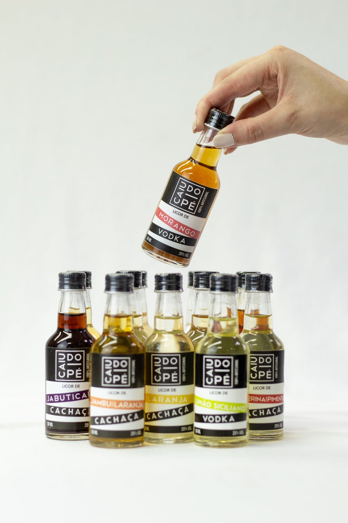 Mini Licor de Morango Base Vodka50ml