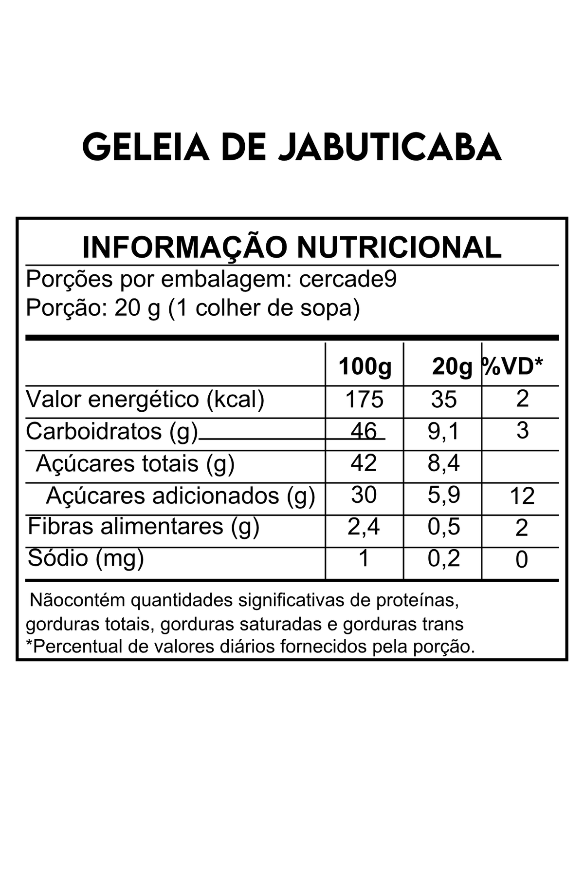 Geleia de Jabuticaba 170g