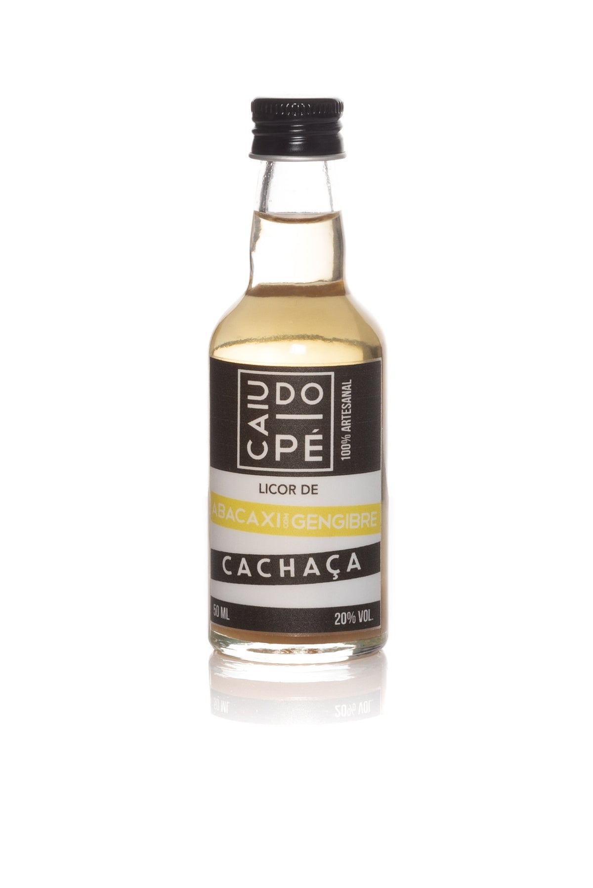 Mini Licor de Abacaxi com Gengibre Base Cachaça 50ml