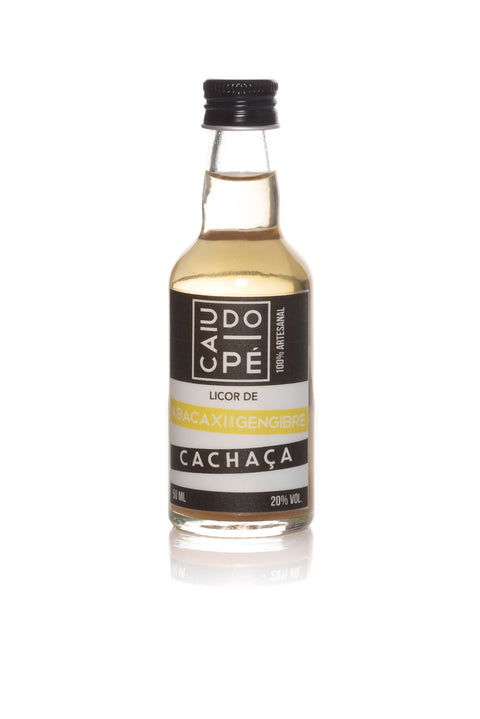 Mini Licor de Abacaxi com Gengibre Base Cachaça 50ml