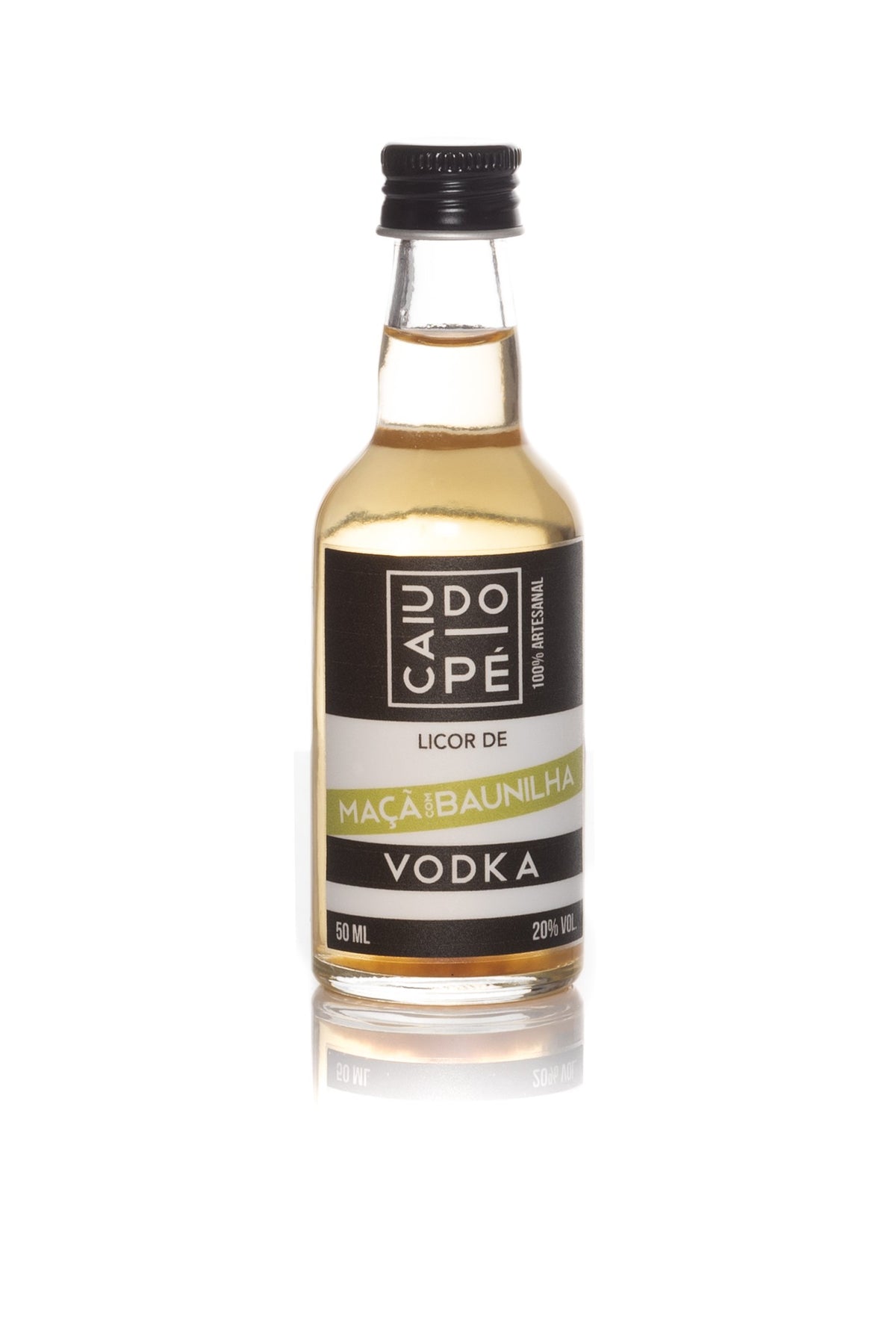 Mini Licor de Maçã Verde com Fava de Baunilha Base Vodka 50ml