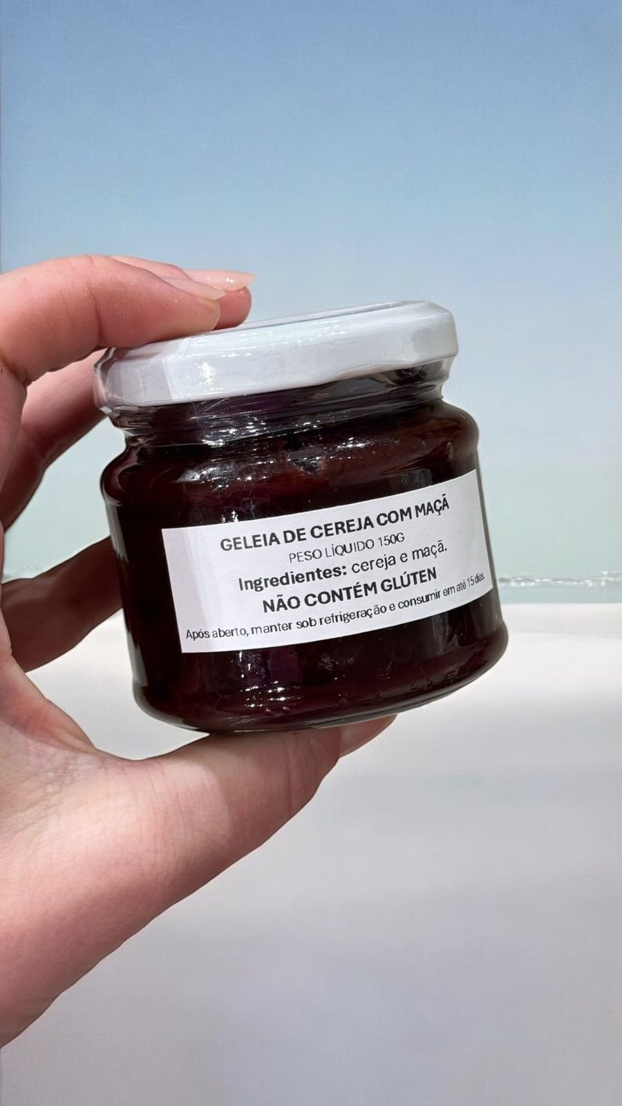 Geleia de Cereja com Maçã 150g - Sem Adição de Açúcar