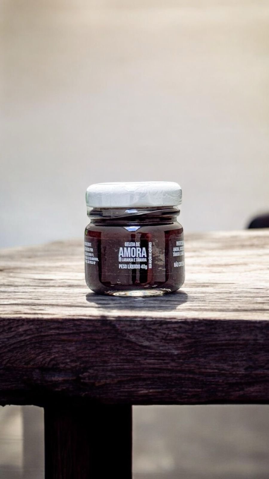 Mini Geleia de Amora com Laranja e Tâmara 40g - Sem Adição de Açúcar