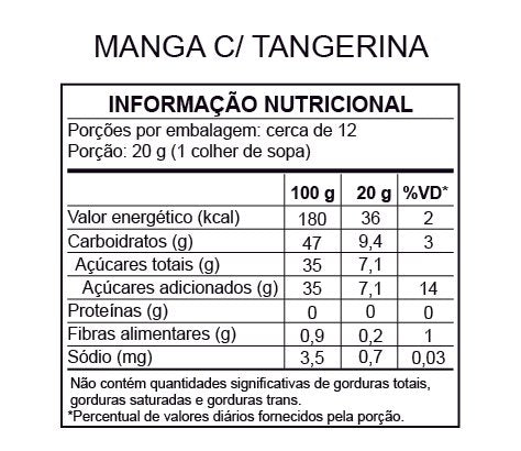 Tabela de informação nutricional