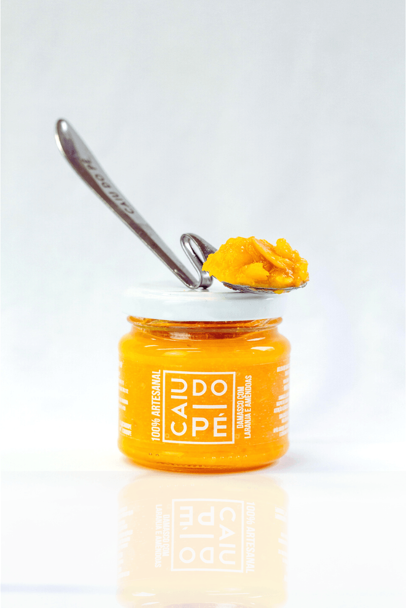 Geleia de Damasco com Laranja e Lâminas de Amêndoas 150g - Sem Adição de Açúcar